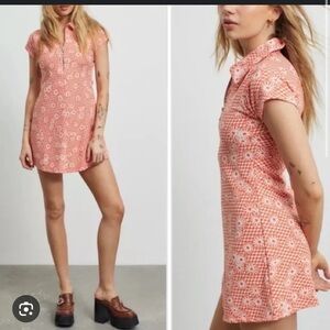 UO Arlo Zip-Up Mini Dress